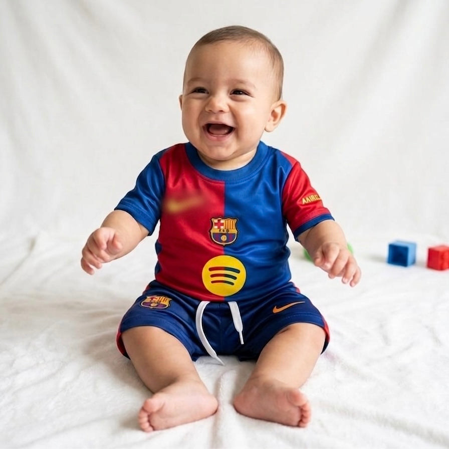 BARCHELONA FULL BODY SUBLIMATION PRINT KIDS JERSEY SET